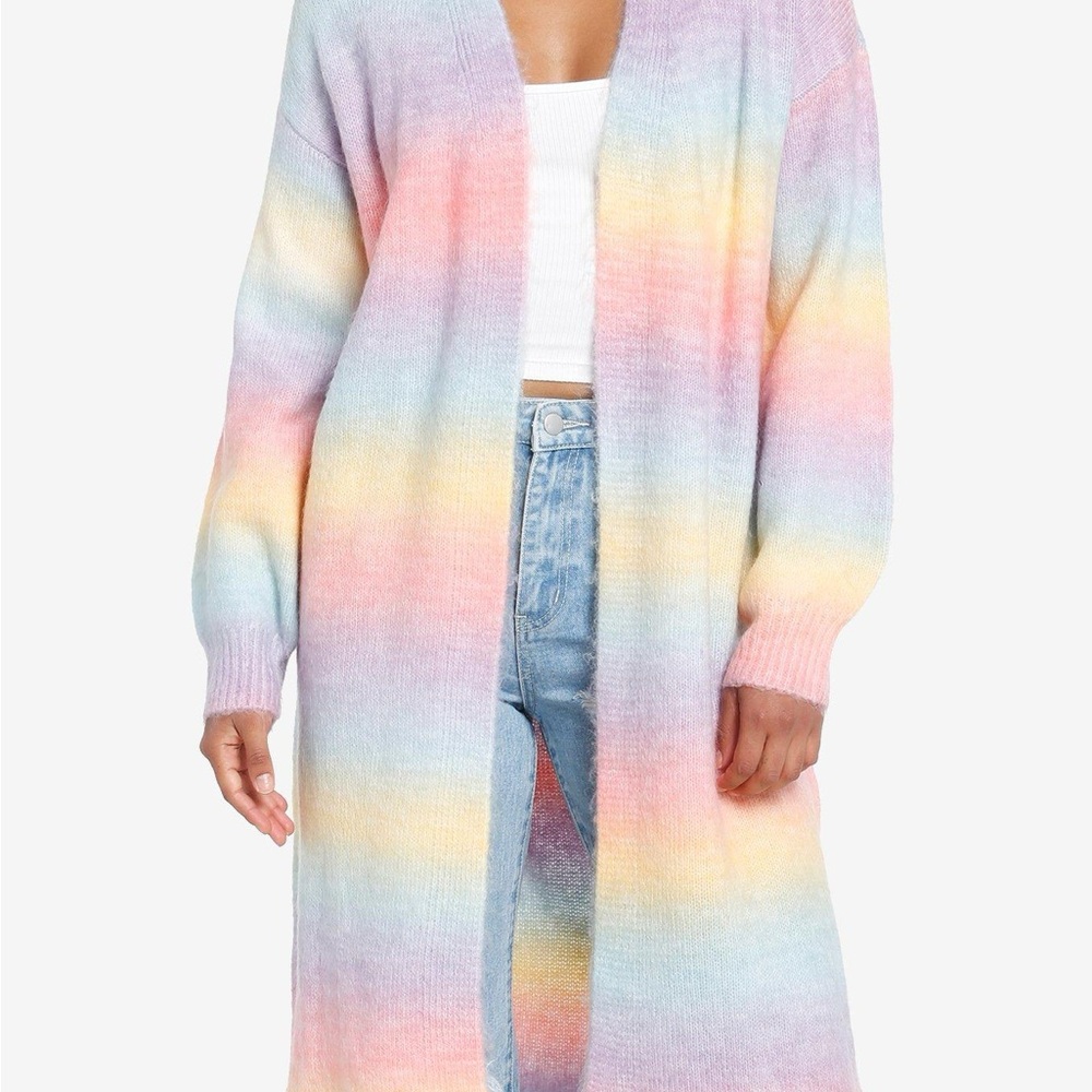 Colorful Women's Long Cardigan Sweater